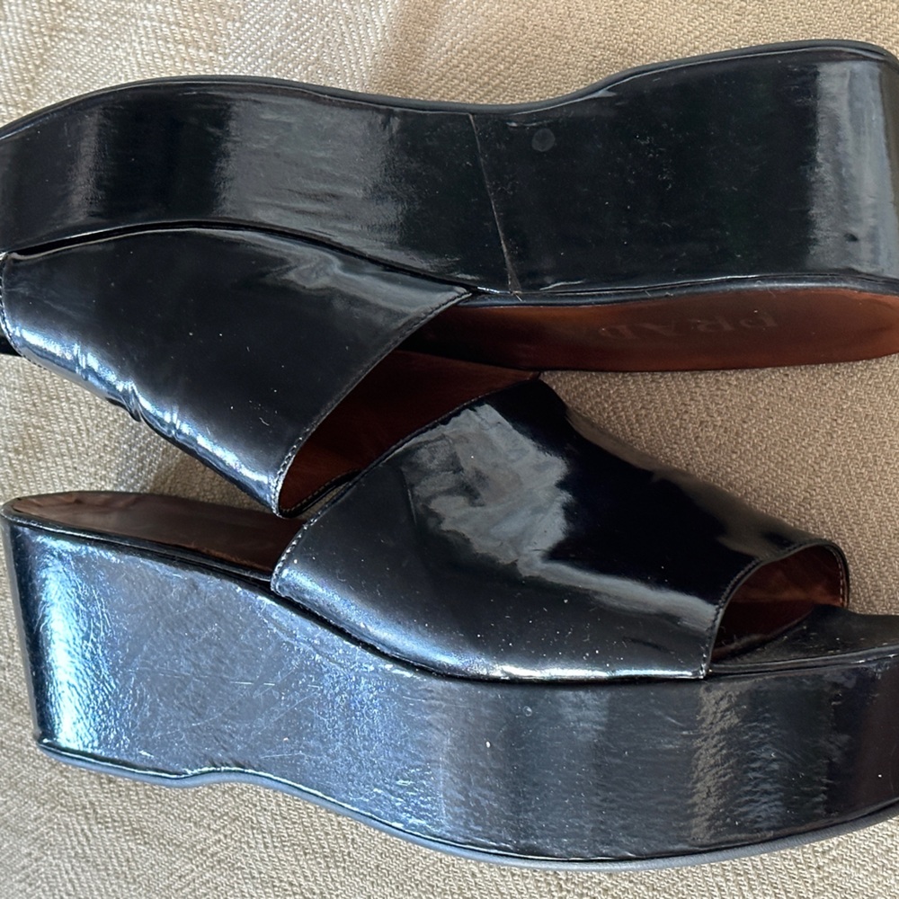 Prada Genuine Leather Platform Slip on Pip Toe Shoes Milano Italy Worn gently - Picture 4 of 10